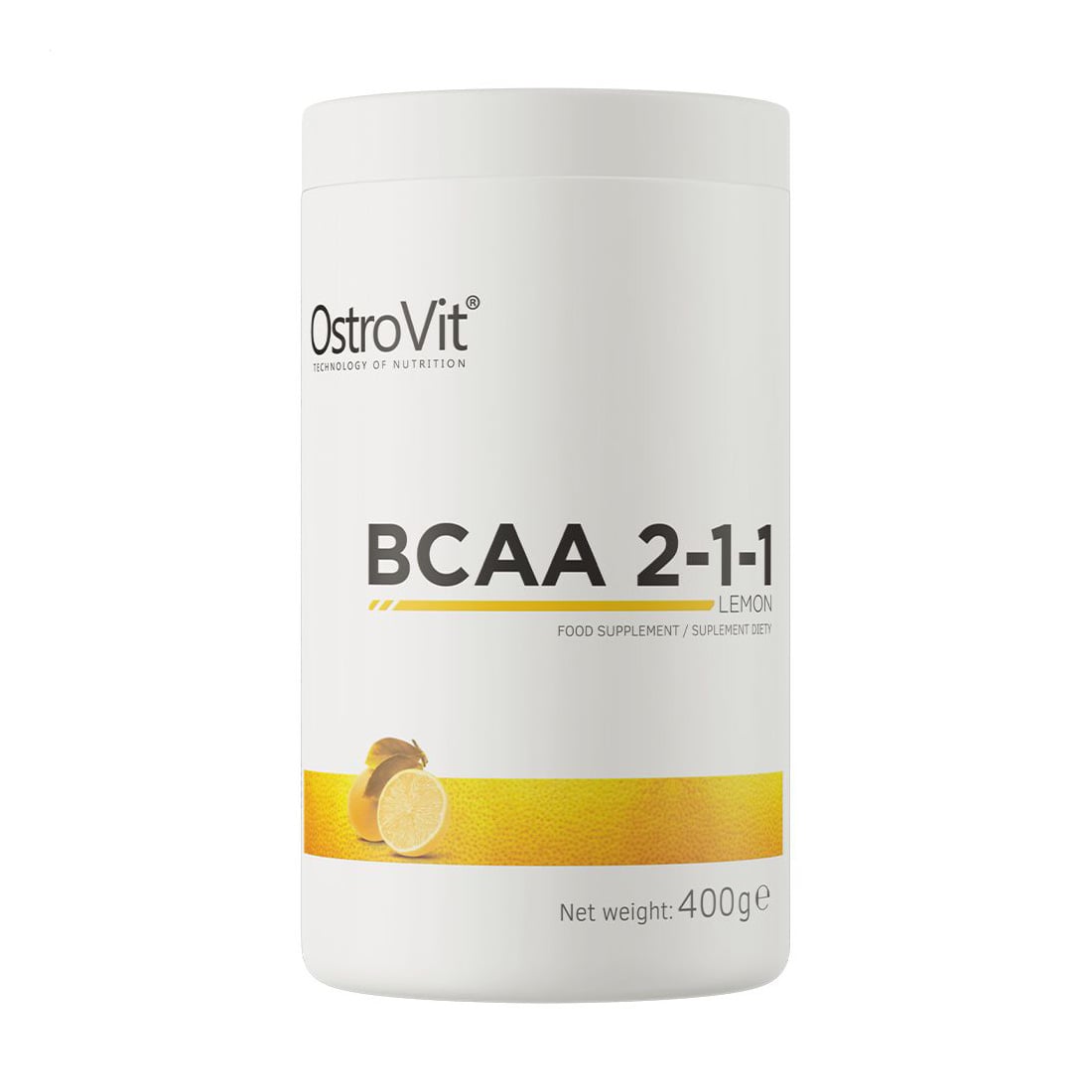 Амінокислоти OstroVit BCAA 2-1-1 Лимон, в порошку, 400 г